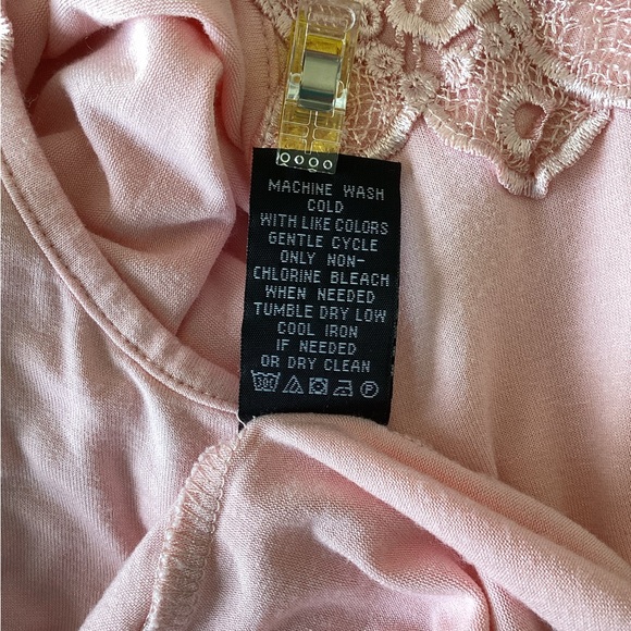 Blush, Soft Knit Top with Lace Detail - Picture 4 of 10